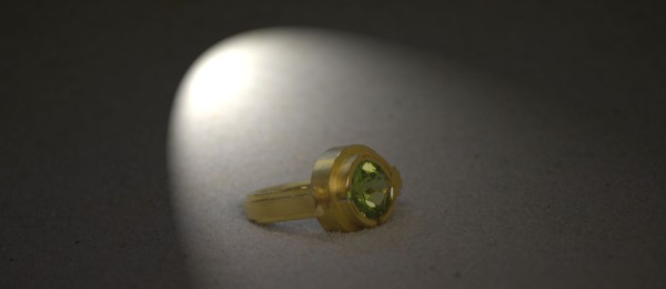 RING - 750 GG - PERIDOT RING - 750 GG - PERIDOT